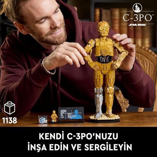 ™ C-3PO™ 75398 - Yetişkinler için İnşa Edilebilen Koleksiyonluk ve Nostaljik Droid Figürü Yapım Seti (1138 Parça)