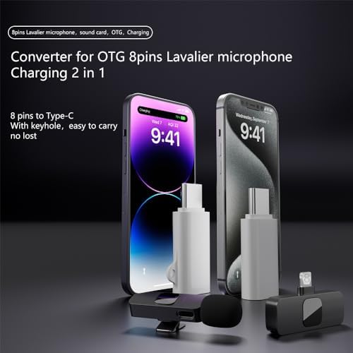 Alternative view of Type C to Lightning Yuva Çevirici Yaka Mikrofonu ile Uyumlu Beyaz OTG Adaptör OTGYZ