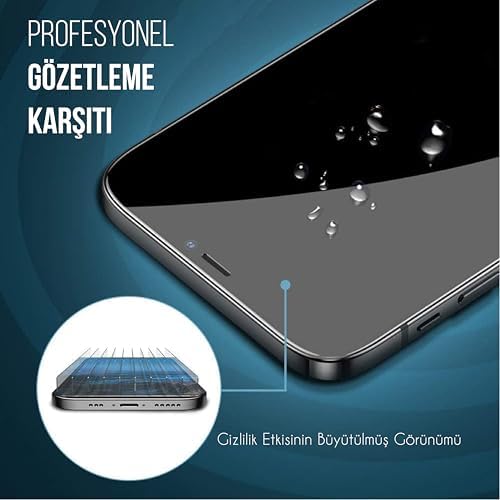 BABİLDEN 13/13 Pro / 14/16E/17E İçin Hayalet Ekran Koruyucu Kolay Kurulum Kitli Camın Altında Kesinlikle Toz Bırakmayan Ekstra Güçlendirilmiş Koruma ve Gizlilik Sağlayan Cam Koruyucu