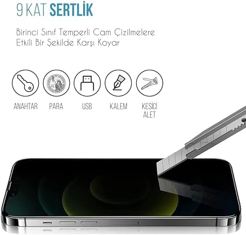 Alternative view of BABİLDEN 13/13 Pro / 14/16E/17E İçin Hayalet Ekran Koruyucu Kolay Kurulum Kitli Camın Altında Kesinlikle Toz Bırakmayan Ekstra Güçlendirilmiş Koruma ve Gizlilik Sağlayan Cam Koruyucu