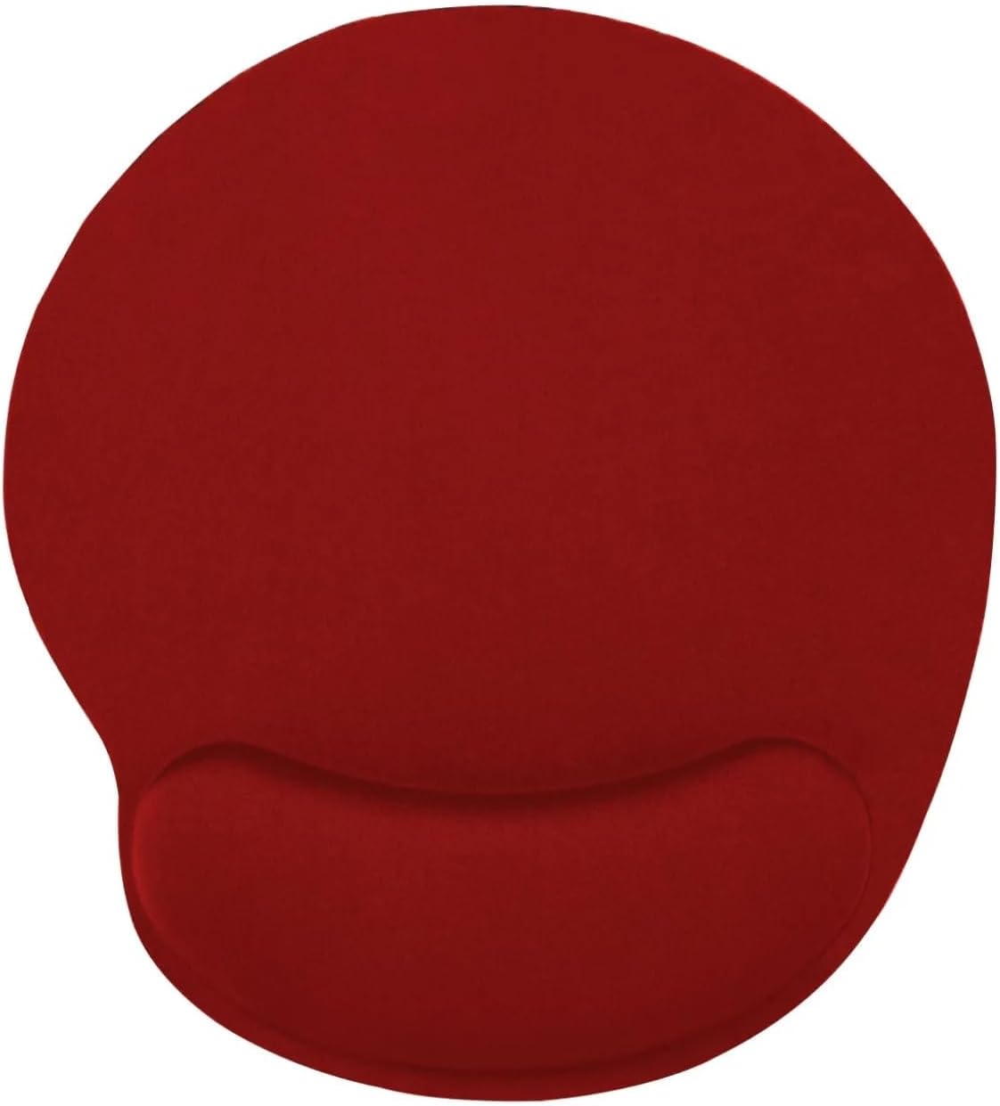 Alternative view of Bilek Destekli Jelli Mouse Pad, Oval Kesim, Kaydırmaz Taban, Oyun, Ofis ve Ev İçin Fare Altlığı, Ergonomik, Suya Dayanıklı Bileklikli Mouse Pad (Kırmızı)