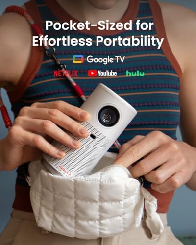 by Capsule Air, Dünyanın En Küçük TV Projeksiyon Cihazı, Sadece 650g, 2 Saat Oynatma, Otomatik Odak - Beyaz