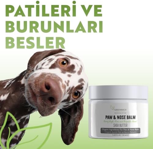 Greenwich Organik İçerikli Kedi Köpek Pati Burun Balm 50 ml | Nemlendirici | Çatlak Koruma | Onarım Bakım Kremi | Vegan