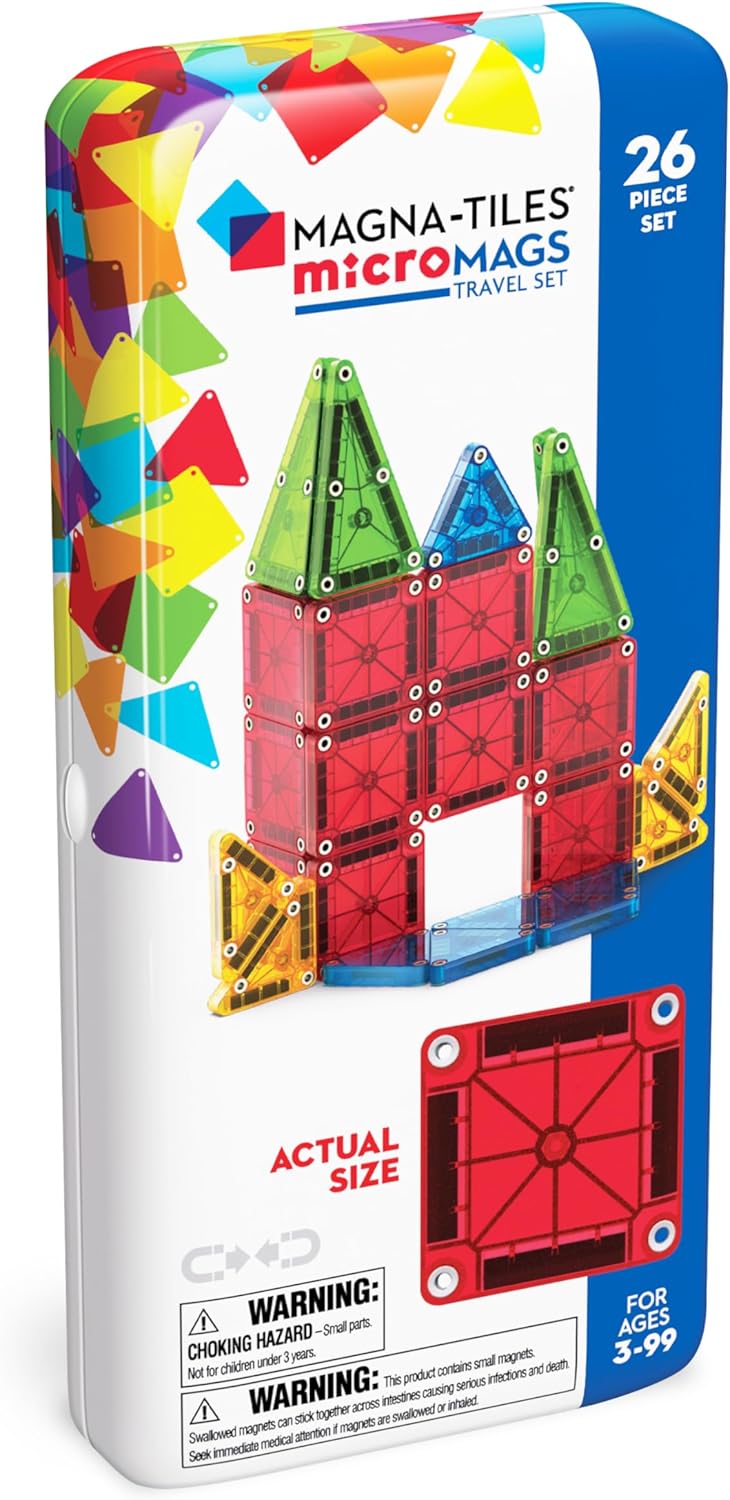 Alternative view of microMAGS 26 parçalı seyahat manyetik yapı seti – Colors, orijinal manyetik yapı markası