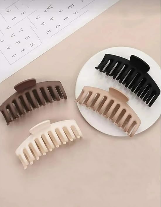 Mandal Toka Kadın Siyah Kahve Kadın Çocuk Mandal Toka, Lastik Toka Seti, Toka Organizer, Toka, Kız Çocuk Toka, Kadife Toka (11CM) 4'lü Set