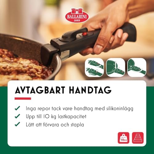 Torre kızartma tavası seti, seramik kaplama, 24 + 28 cm, indüksiyonlu ocaklara uygun, çıkarılabilir sap, alüminyum
