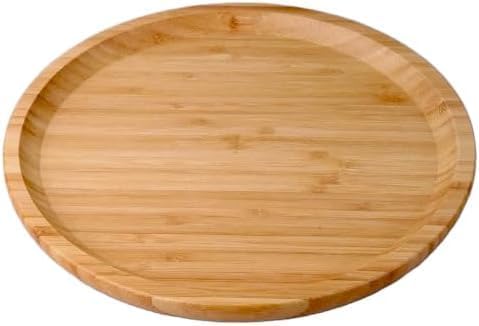 Bambu Lüx Yuvarlak Servis 25 * 25cm, Bambu Sunumluk & Çerezlik Yuvarlak Sunum Tabağı, Sunum Tabağı
