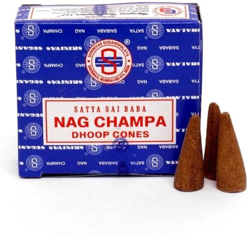 Satya Nag Champa Konik Tütsü- backflow cones (Geri Akışkanlı)(Premium Natural Incense Cones) (Nag Champa)