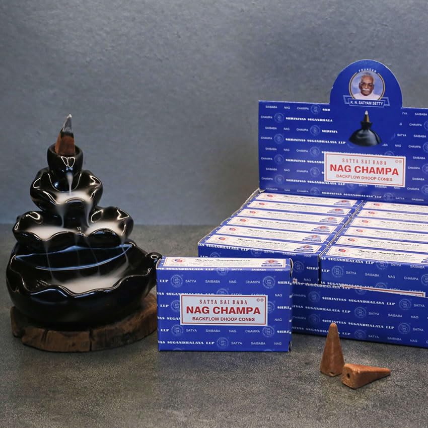 Alternative view of Satya Nag Champa Konik Tütsü- backflow cones (Geri Akışkanlı)(Premium Natural Incense Cones) (Nag Champa)
