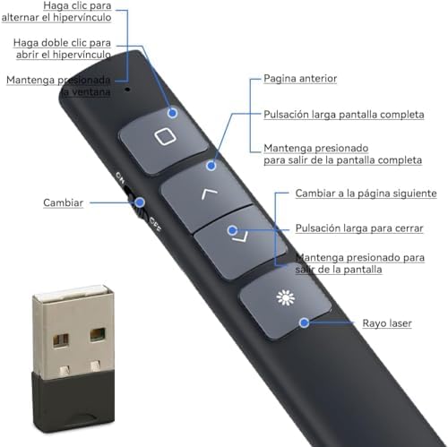 Alternative view of Sunum Kumandası Laser Pointer Kablosuz Lazer Sunum Kalemi Tak Çalıştır Y60