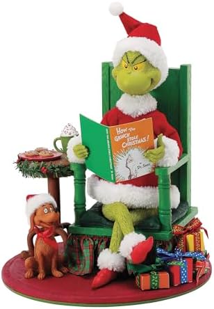 Department 56 Possible Dreams Dr. Seuss The Grinch and Max Heykelcik, 25 cm, Çok Renkli