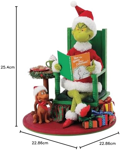 Alternative view of Department 56 Possible Dreams Dr. Seuss The Grinch and Max Heykelcik, 25 cm, Çok Renkli