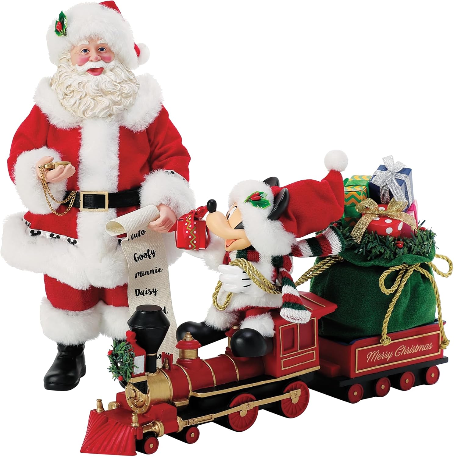 Department 56 Possible Dreams Baba ve Mouse Train All Aboard Heykelcik Seti, 25 cm, Çok Renkli
