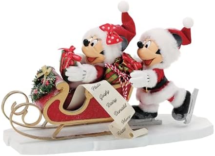 Department 56 Possible Dreams ve Minnie Mouse Buz Üzerinde Eğlenceli Heykelcik, 18,7 cm, Çok Renkli