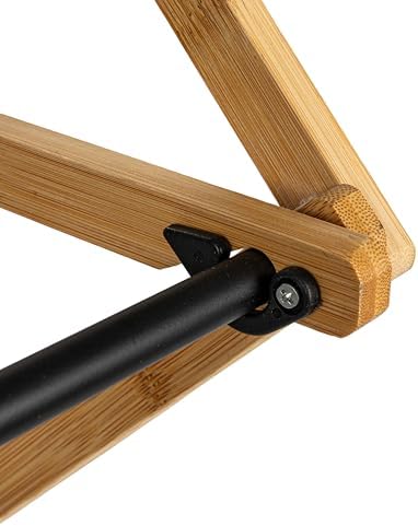 Alternative view of Essentials Bambu Katlanır Elbise Kurutma Rafı, 14 Kaplamalı Metal Dübelli Lüks Çamaşır Rafı