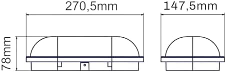 Alternative view of 20W Oval Beyaz LED Armatür – IP65 Su Geçirmez Tavan/Duvar Lambası, 6500K Beyaz Işık, 2000 Lümen, 27x16.7 cm, İç ve Dış Mekan Kullanıma Uygun, Banyo Balkon Bahçe Aydınlatması