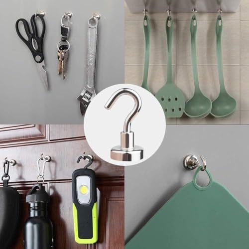 Alternative view of 10 Adet Mıknatıs Askı Seti 14kg Taşıma Kanca Mutfak Buzdolabı Banyo Kapı Dolap Balkon Tekne