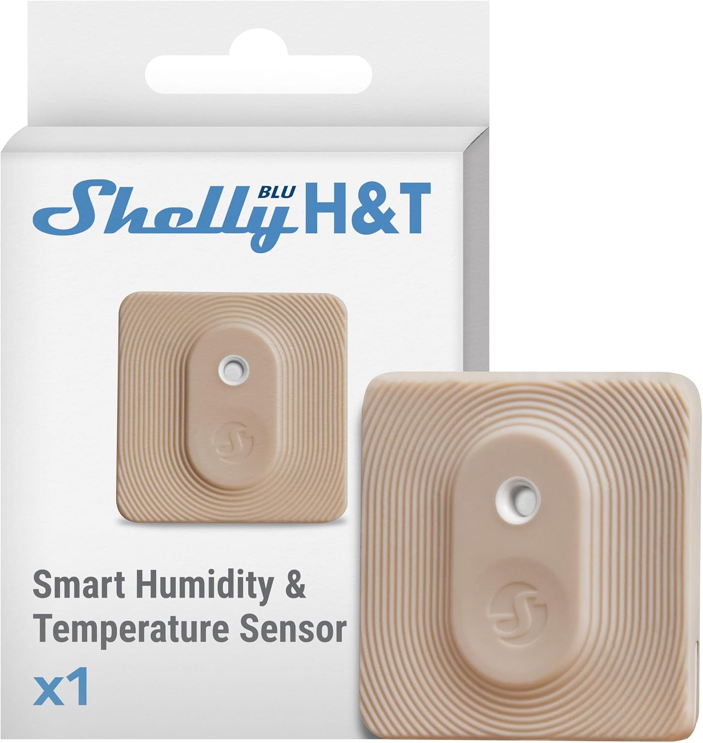 Blu H&T Mokka | Bluetooth kontrollü sıcaklık ve nem sensörü | su sıçramasına karşı korumalı ve toz geçirmez | koruma sınıfı IP54 | iOS uygulaması | ağ geçidi gereklidir