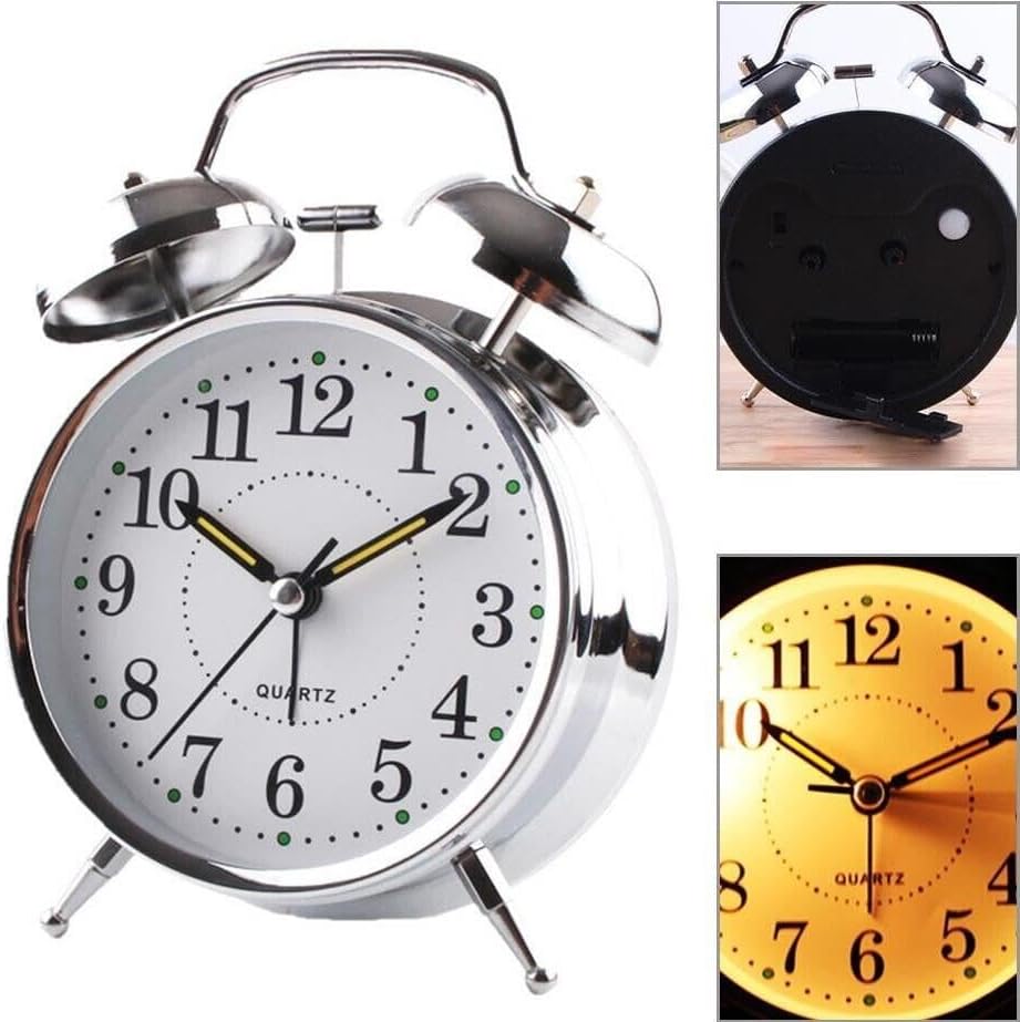 Alternative view of Akar Saniyeli Nostaljik Büyük Boy Masa Çalar Saat Yüksek Alarm sesi 16,5cm Hediyelik Işıklı Parlak Akrep Yelkovan