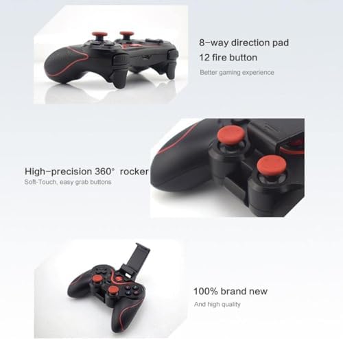 Evrensel Gamepad, USB Kablosuz Bluetooth 5.0 Joystick TV Box Konsol Oyun Kumandası, iOS Cep Telefonu Tutucu için X3