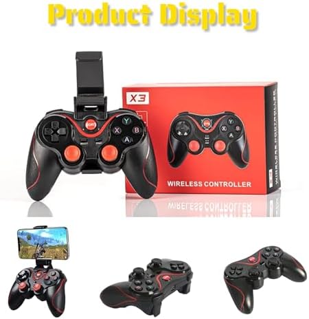 Alternative view of Evrensel Gamepad, USB Kablosuz Bluetooth 5.0 Joystick TV Box Konsol Oyun Kumandası, iOS Cep Telefonu Tutucu için X3