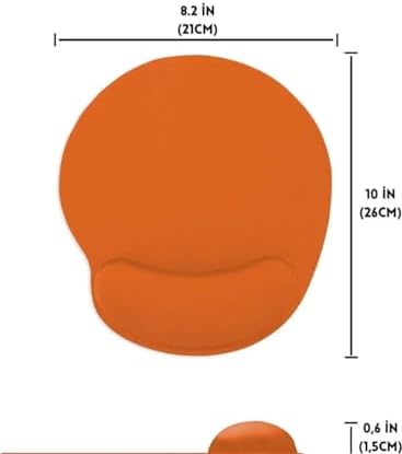 Bilek Destekli Jel Mouse Pad,Ergonomik Kaymaz Taban,Oyun ve Ofis için Fare Altlığı,Suya Dayanıklı (TURUNCU)
