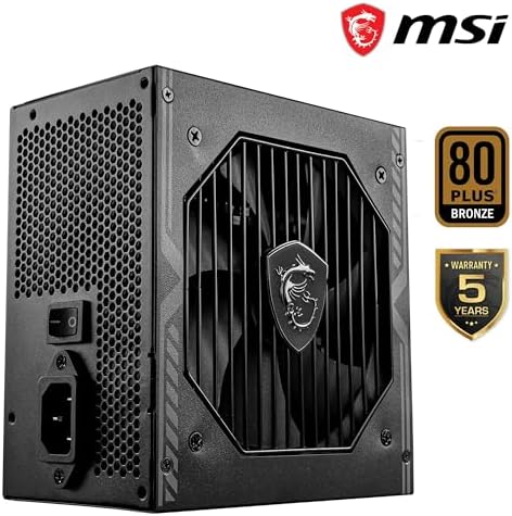 MSI MAG A550BNL 550W 80 Plus Bronze 120mm Fan Power