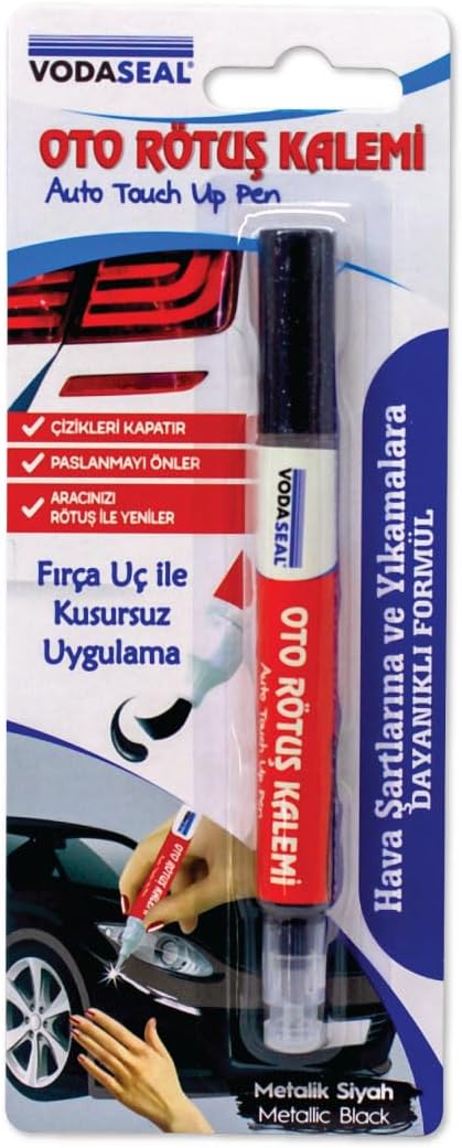 OTOMW-OTO RÖTUŞ KALEMİ 5 ML - BEYAZ METALİK (Siyah)
