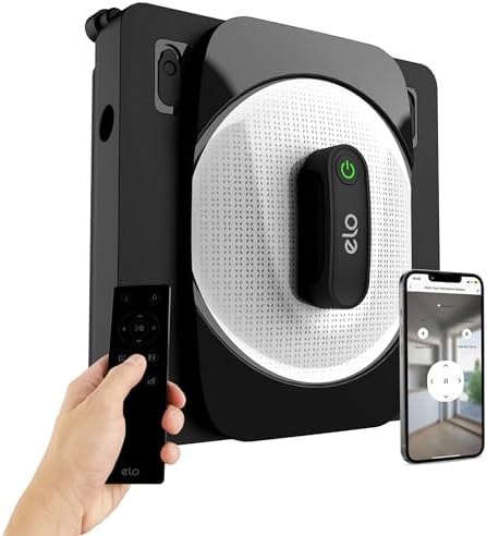 Smart Elo Cam Temizleme Silme Robotu Mobil Uygulama ve Kumanda Kontrollü Ultra Sessiz Pencere Temizlik Cihazı (3 Adet Mikrofiber Mop Hediyeli) X8681
