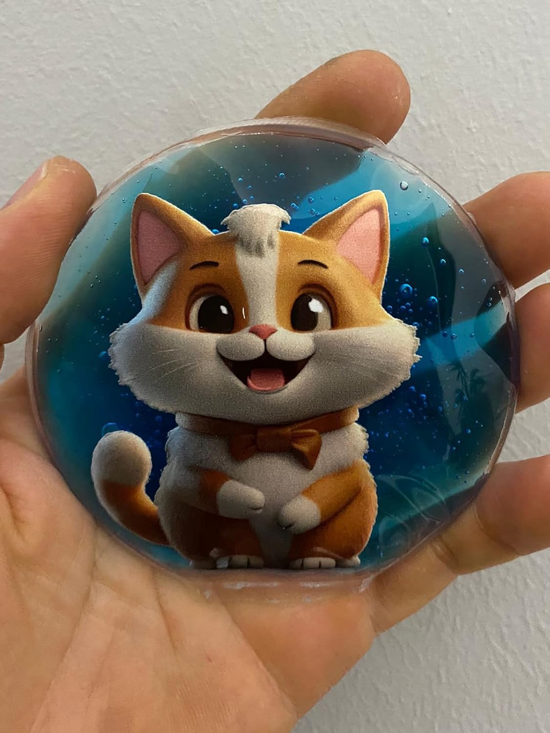 Soğuk Kompres ve Kompres Kullanımı İçin Yuvarlak Termojel Hayvan Figürü 9 cm Çapında (Kedi)