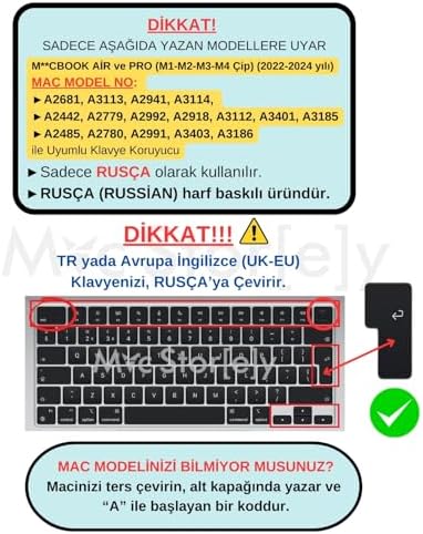 MacBook Air 13.6–15.3 ve Pro 14–16 Uyumlu Rusça Klavye Koruyucu Silikon İnce Hafif Gradient Kaplama Toz Sıvı Koruyucu UK Ters L Enter M1–M5 Uyumlu Pembe