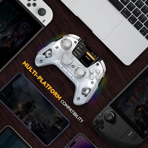 Alternative view of ManbaOne Interactive Screen Gaming Controller for PC/Switch/Switch 2/iOS/,Hall Effect Stick & Trigger,RGB Lighting,Remappable Buttons,1800mAh with Charging
