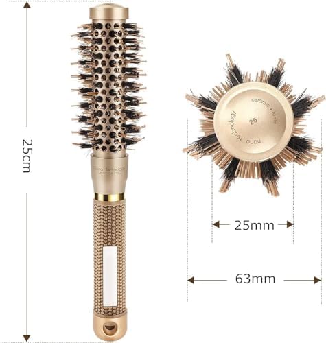 25mm Teknoloji Seramik + İyonik Termal Fön Saç Fırçası Profesyonel Seri 1. Kalite Salon Seri
