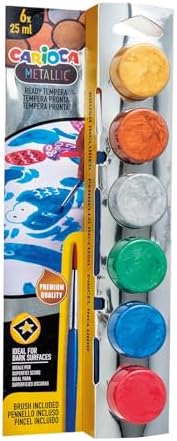 Alternative view of Metalik Tempera Süper Yıkanabilir Fırçali 6 * 25 Ml 6 Renk Karışık