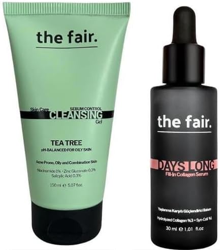 Akneye Yatkın Cilt Temizleme Jeli 150 ml ve Kolajen Serum 30 ml