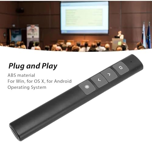 Alternative view of NR55 Kablosuz Sunum Tıklayıcı Kırmızı İşaretçi Slayt Gösterisi PowerPoint Win10 Mac Keynote Slaytlar(B3)