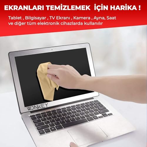 Alternative view of Tüy Bırakmayan Mikrofiber Bez, Lens, Gözlük, Telefon,, iPad, Tablet, Bilgisayar, Laptop Ekranı LCD TV ve Diğer Hassas Yüzeyler için Silme Bezi, Mikrofiber Temizleme Bezi (2 Adet 30x30 cm)