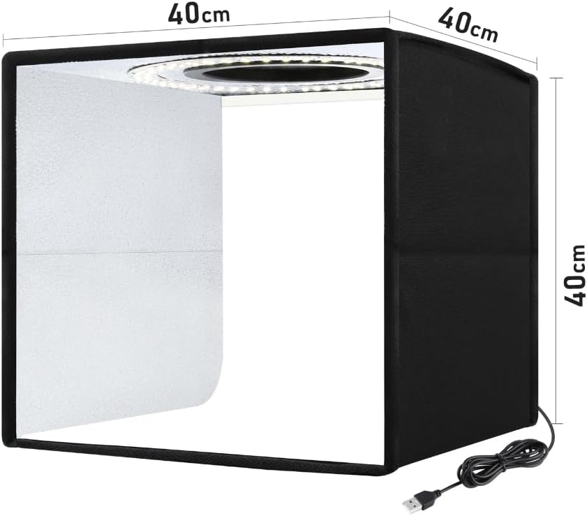 Alternative view of Mini Resim ve Fotoğraf Stüdyosu Işık Kutusu 40cm x 40cm Fotoğraf Çekim Çadırı Taşınabilir Katlanabilir +6 Çeşit Küçük Ürünler İçin Çift Taraflı Renkli Arka Planlar
