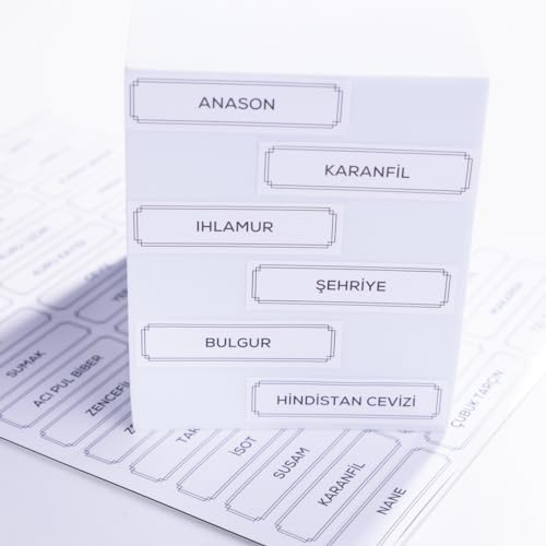 Karışık baharat, bakliyat, kuruyemiş sticker seti, 900 adet