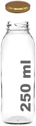Alternative view of 250 ml Metal Kapaklı Meyve Suyu, Meşrubat, Limonata Şişesi 250 cc Cam Şişe 6 Adet (Altın/)