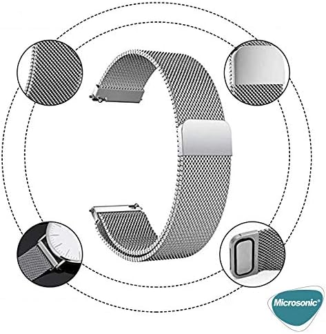 S3 için Kordon Milanese Loop Gümüş [ S3 ile Uyumlu Kordon - Gümüş]