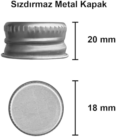 50 cc Gümüş Metal Kapaklı Hediyelik Shot Şişesi 50 ml Kolonya Koku Süs Küçük Şeffaf Cam Şişe 6 Adet