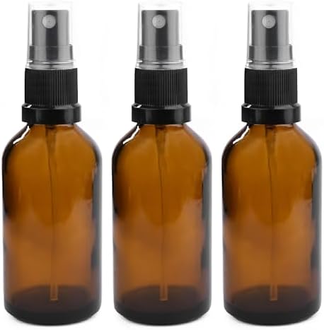 50ML Yuvarlak Boş Cam şişe Siyah Sis Spreyi ve Üstü Kapaklı | Doldurulabilir | Uçucu Yağlar İçin Sızdırmaz | Yeniden kullanılabilir | DIY Parfümler | DIY serumları (3)