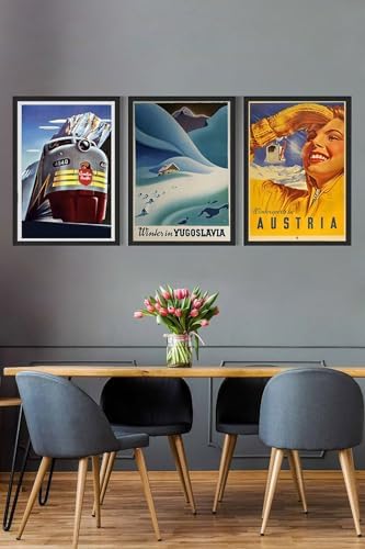 (pster14893) Kış 3 Parçalı Çerçeve Seti 50 x 70