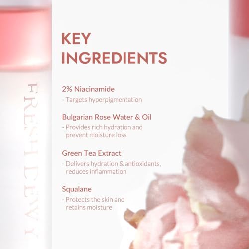 Village 11 Factory Fresh Dewy Rose Petal Facial Serum Mist 100ml - Anti Aging & Antioksidan Vegan Serum Mist