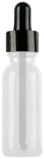 20 ml Metal Kapaklı Damlalık Dropper Şişesi Serum 20 cc Cam Şişe 6 Adet (Siyah Kapak, Şeffaf)