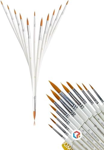 Resim Fırçası 12 Parça Sanat Akrilik Yağlıboya Fırça Seti