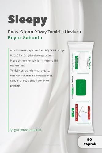 4 XL Mopa Uyumlu Beyaz Sabunlu Havlu 2 Paket ve Pamuk