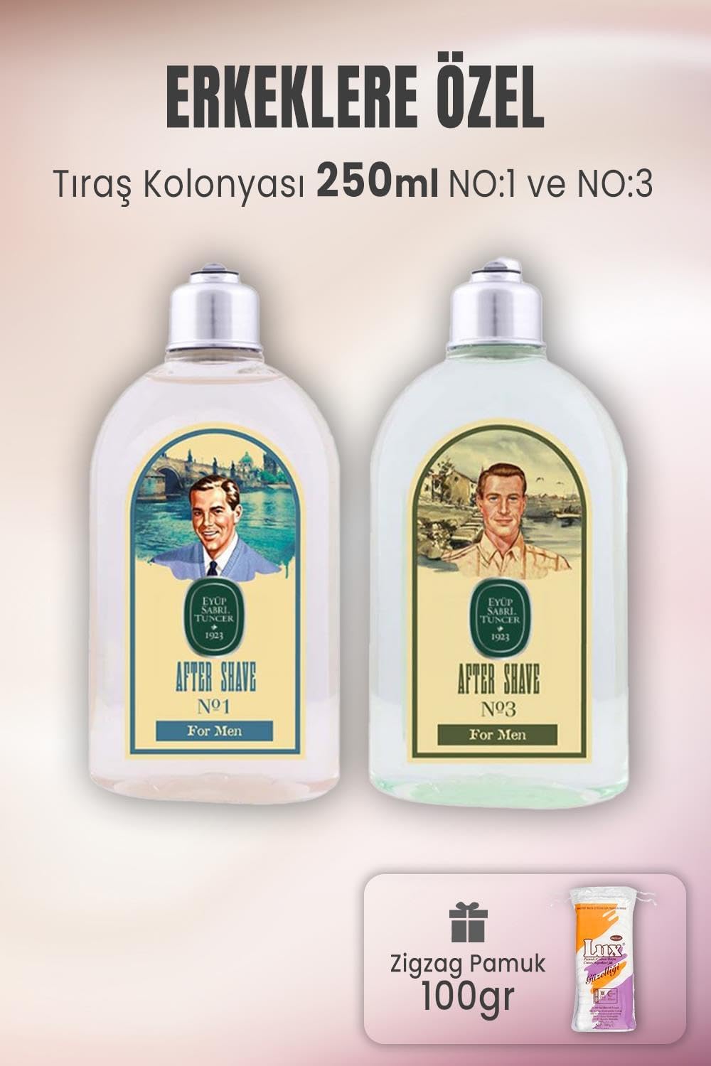 Tıraş Kolonyası No:1, No:3 ve Zigzag Pamuk 100 gr