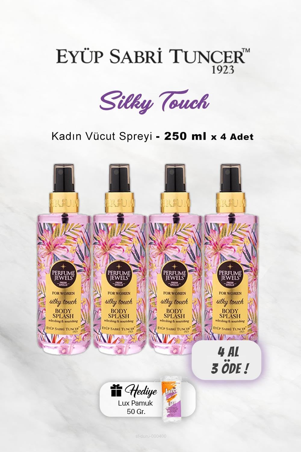 Alternative view of 4 AL 3 ÖDE Vücut Spreyi Silky 250 ml, Pamuk Hediyeli